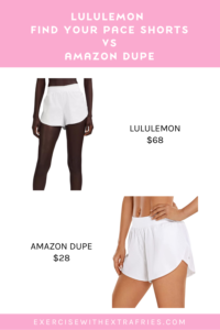 Lululemon Find Your Pace Shorts Dupe - Exercise With Extra Fries