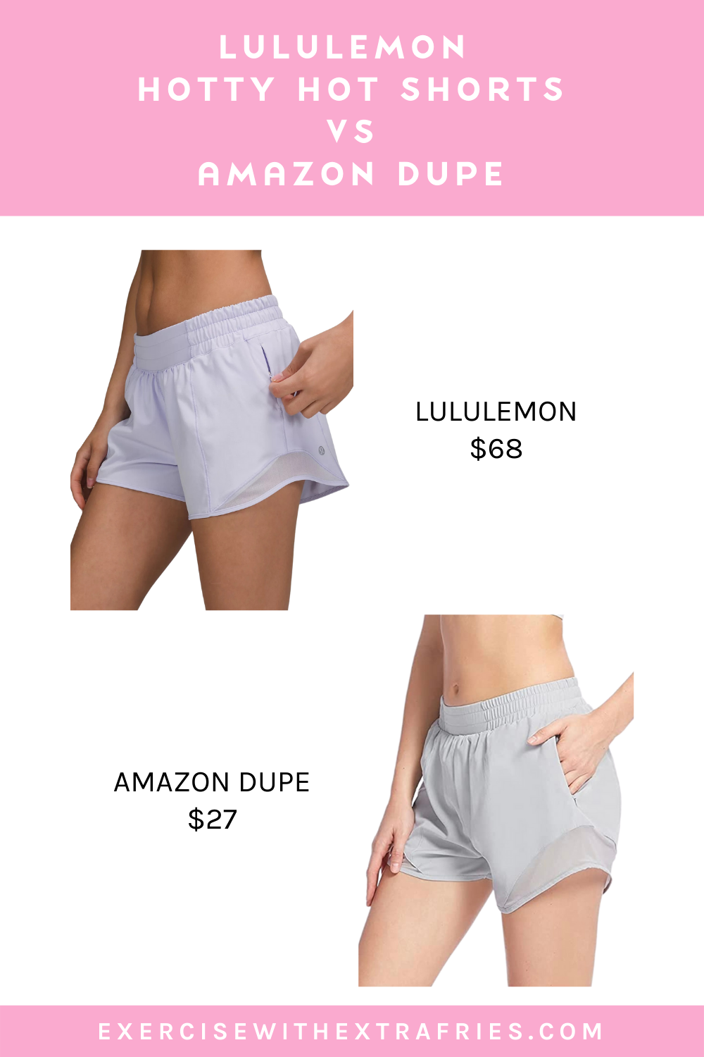 Found a dupe for the Lululemon Hotty Hot shorts for less on