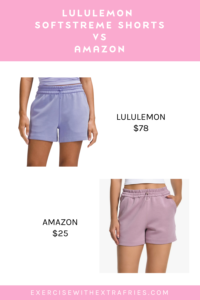 Lululemon Softstreme Shorts Dupe - Exercise With Extra Fries